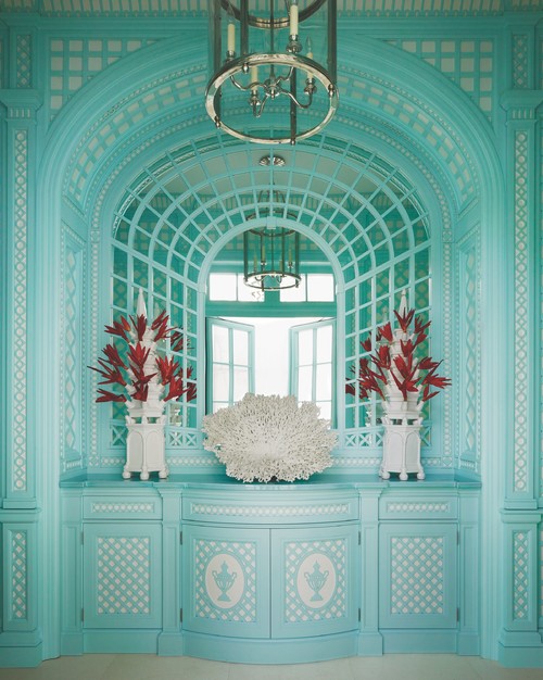 vintage turquoise decoration