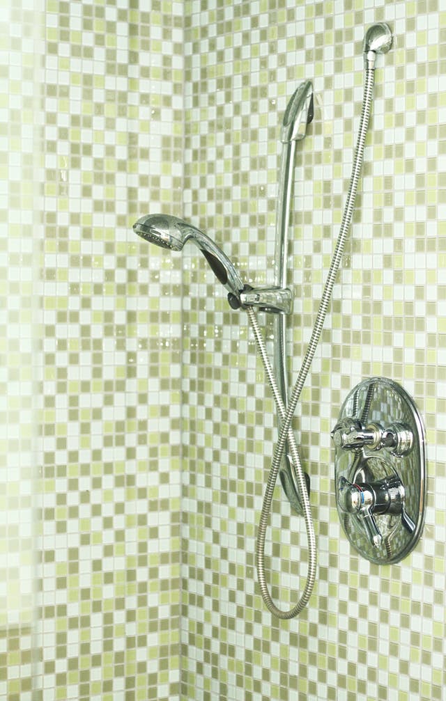 clean grout in shower use fresh water