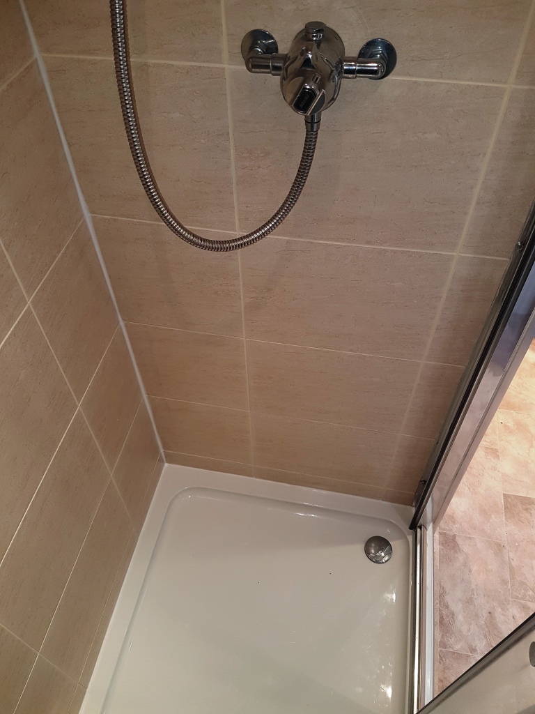 clean grout in shower use steam cleaner