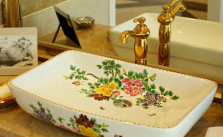 Floral Basin with a Vintage Feel