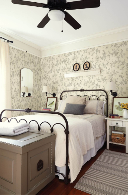 Pretty Wrought Iron Bedframe and White Linens