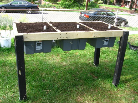 Self-watering Plastic Bin Raised Garden “Salad Table” Tutorial