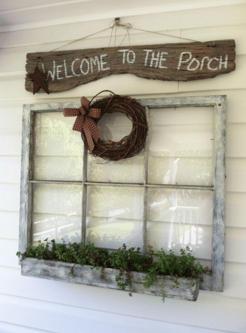 Cute Display with Wreath and Window Box