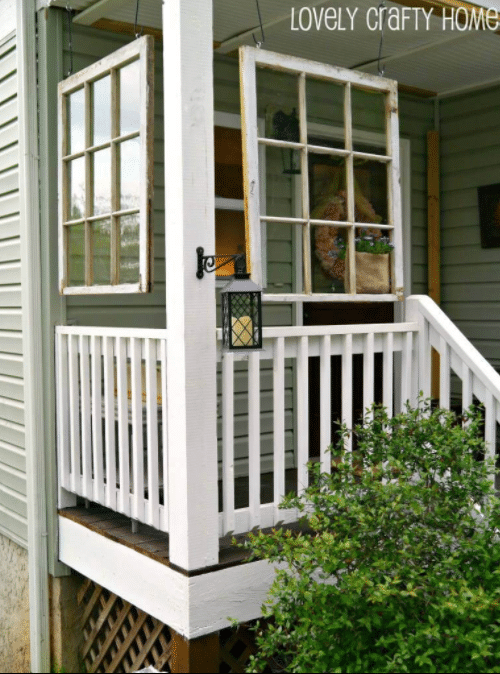 Hang Window Frames on the Front Porch