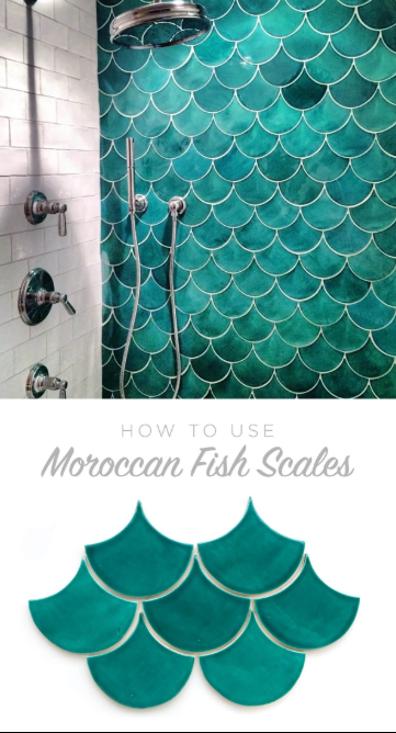 Moroccan Mermaid Fish Scale Tiles