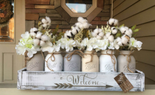 Sweet Southern Cotton and Mason Jar Centerpieces