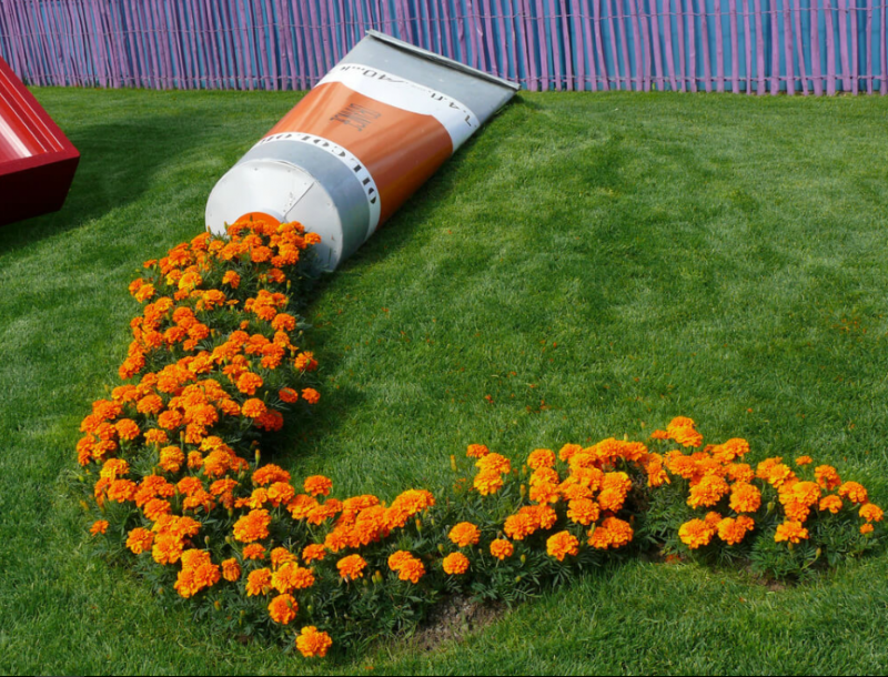 Whimsical Orange Oil Paint Tube