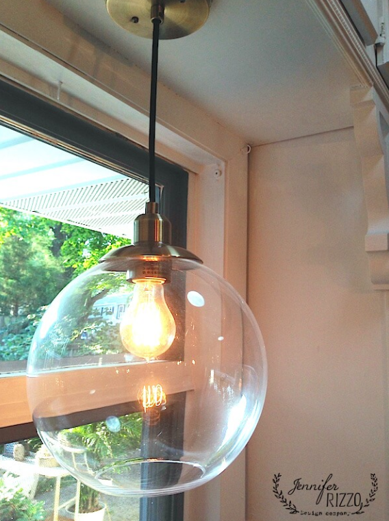 Clear Globe Pendant with Warm Light