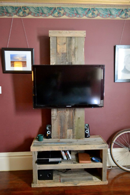 rustic corner tv stand