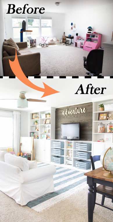 25 Before And After Budget Friendly Living Room Makeover